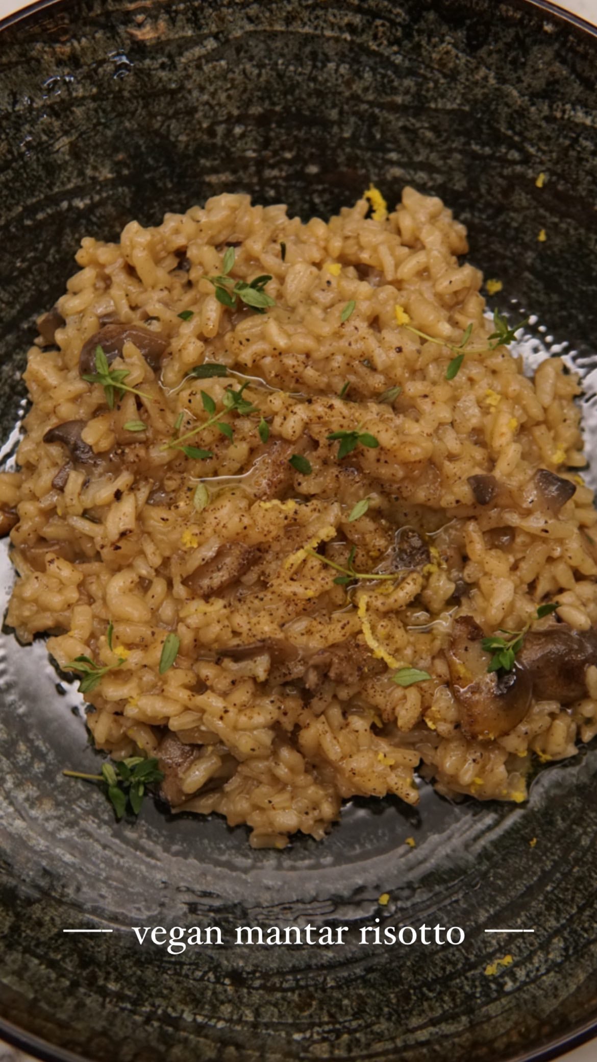 Mantarlı Vegan Risotto