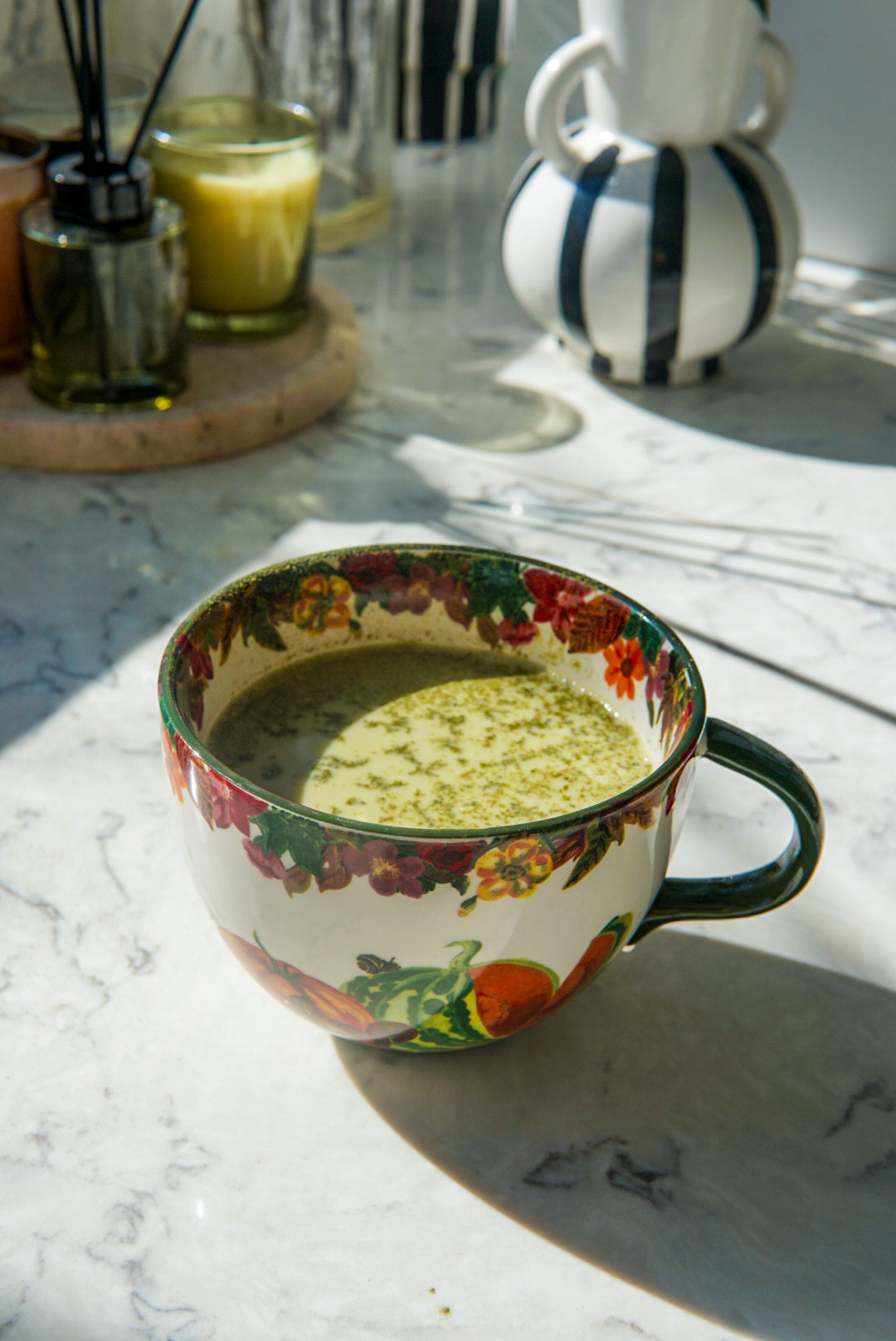 Kavanozda Badem Sütlü Matcha Latte (Ekipmansız)