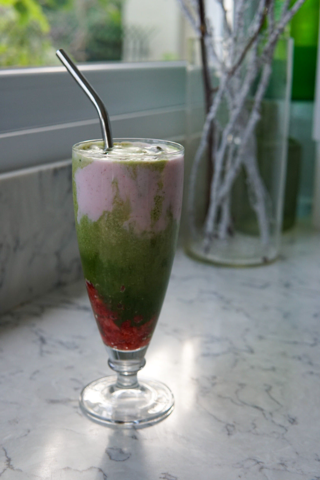 Çilekli Matcha Latte